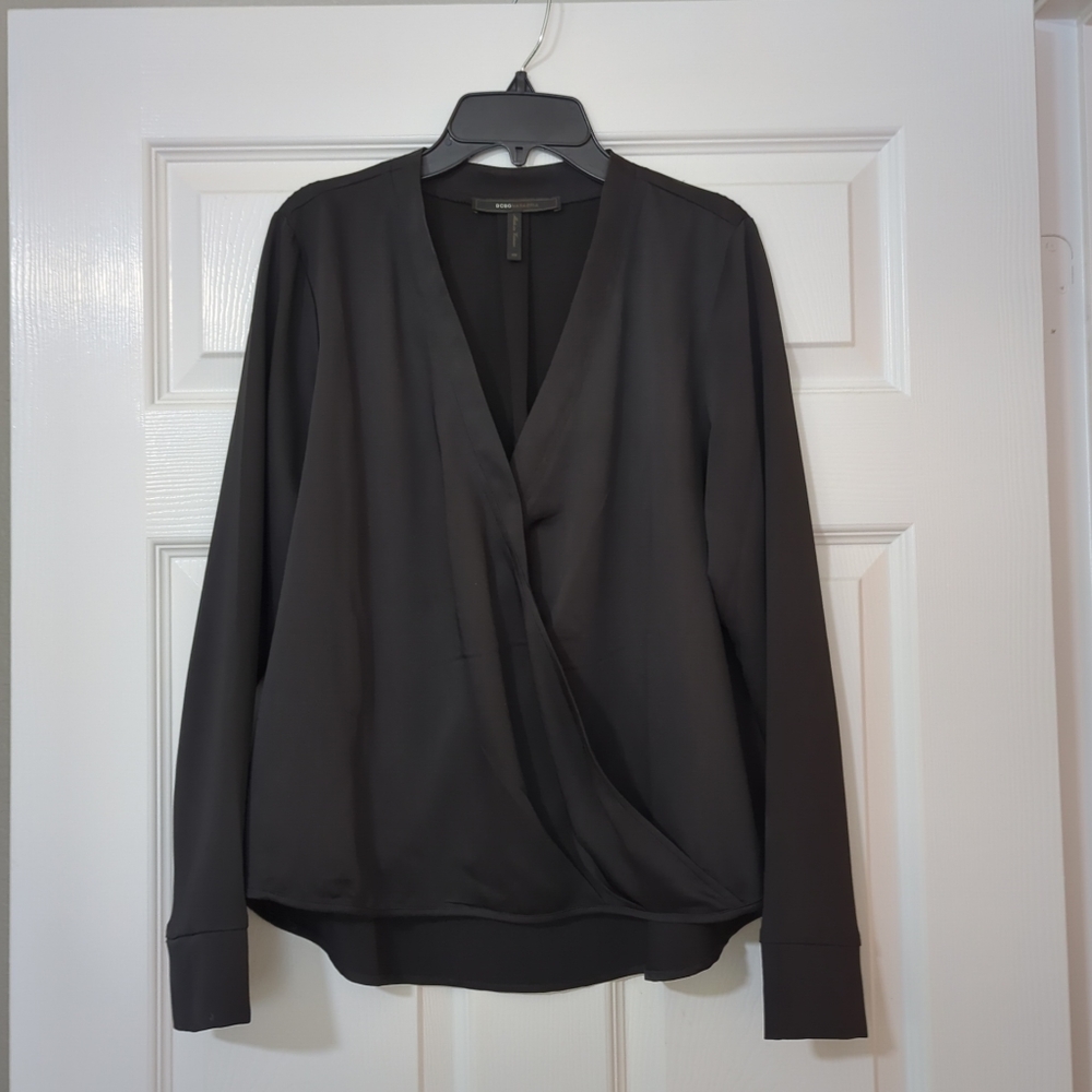 BCBG MaxAzria Black Long Sleeved Blouse